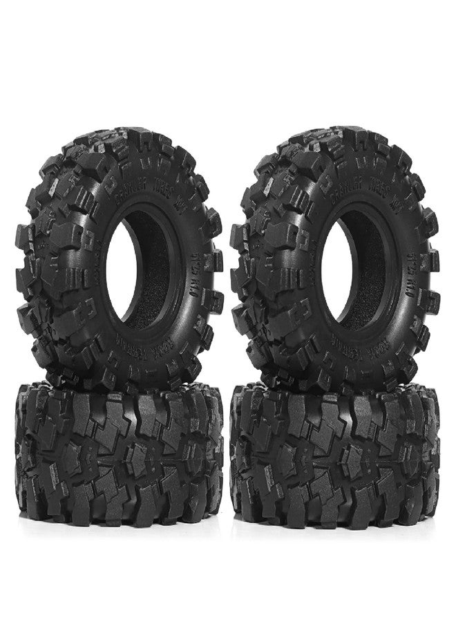 Chanjorlin 1.0 RC Crawler Tires 1/24 1/18 All Terrain Super Soft Sticky Rubber Mud Slingers Tyres For 1:24 1:18 Rock Crawler Car Axial SCX24 FMS AX24 FCX18 FCX24 TRX4M 1.0" Beadlock wheels Rim 4PCS - Image 1